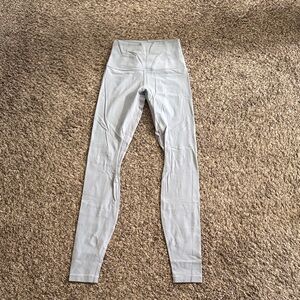 Light Gray/ Blue Lululemon Leggings 28”